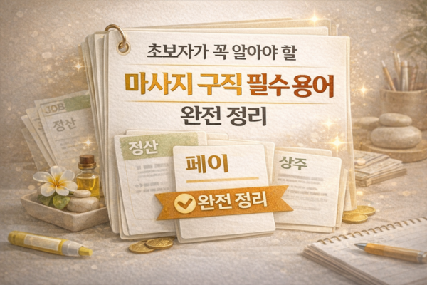 초보자가 꼭 알아야 할 마사지 구직 필수 용어 완전 정리