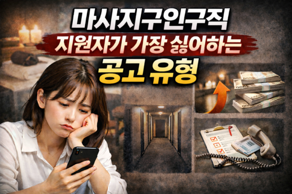 마사지구인구직 지원자들이 가장 싫어하는 공고 유형